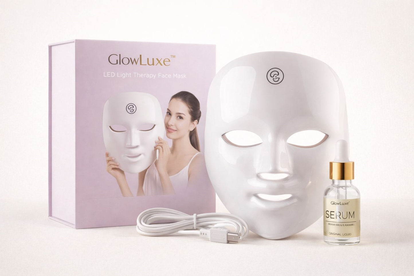 GlowLuxe™ LED Light Therapy Face Mask